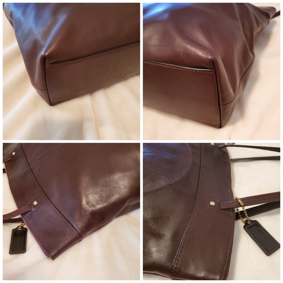 Coach Laura  Dark Brown Leather Tote #18336 - Picture 5 of 12